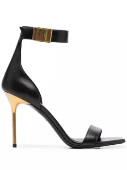 Туфли с пряжкой-логотипом BALMAIN, черный