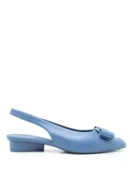 Туфли с ремешком на пятке и бантом Ferragamo, синий
