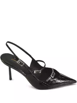 Туфли с ремешком на пятке и кристаллами Le Silla, черный