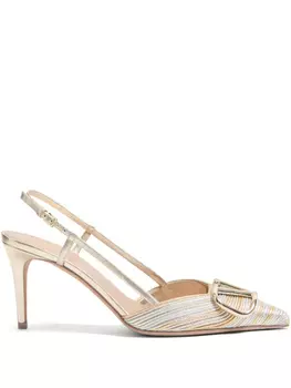 Туфли с ремешком на пятке и логотипом VLogo Signature Valentino Garavani, белый