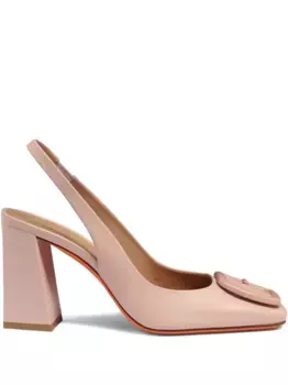 Туфли с ремешком на пятке и пряжкой Santoni, розовый