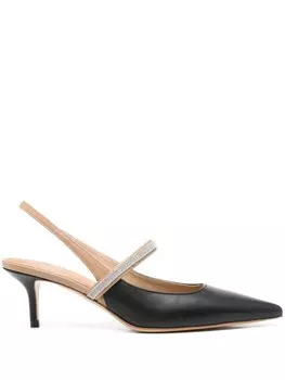 Туфли с ремешком на пятке Peserico, черный