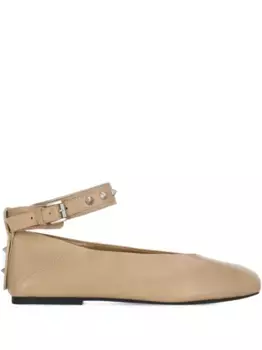 Туфли с ремешком на щиколотке и заклепками Ash, нейтральный