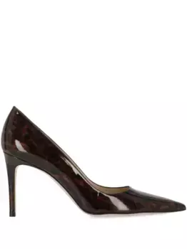 Туфли с заостренным носком и принтом Stuart Weitzman, коричневый