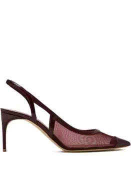 Туфли с заостренным носком и ремешком на пятке Malone Souliers, красный