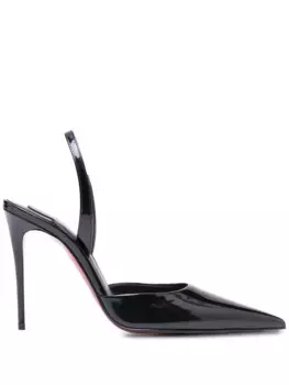 Туфли с заостренным носком и ремешком на пятке Christian Louboutin, синий