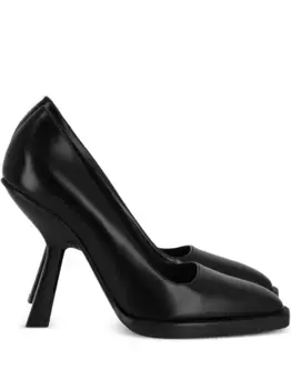 Туфли с заостренным носком на скульптурном каблуке Ferragamo, черный