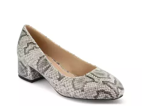 Туфли Saarii Journee, White/Grey Snake Print