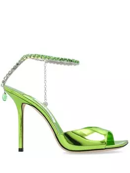 Туфли Saeda 100 мм Jimmy Choo, зеленые