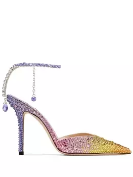 Туфли Saeda 100 с кристаллами Jimmy Choo, фиолетовый