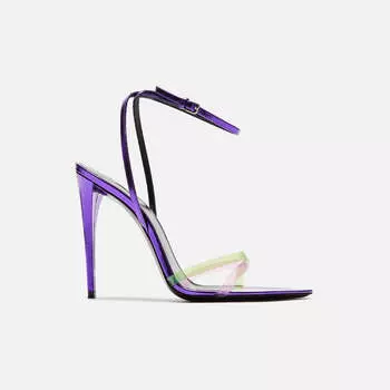 Туфли Saint Laurent Gippy 110 Sandal, цвет Violet/Green/Fuxia