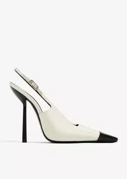Туфли Saint Laurent Ines Slingback, белый