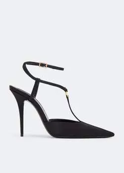 Туфли SAINT LAURENT Luna slingback pumps, черный