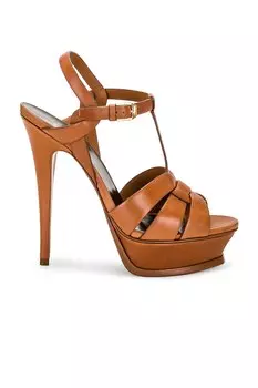 Туфли Saint Laurent Tribute Platform, цвет Ambra
