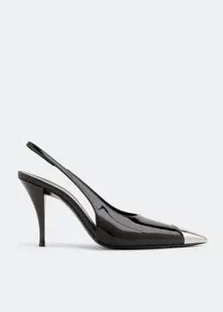 Туфли SAINT LAURENT Vesper slingback pumps, черный