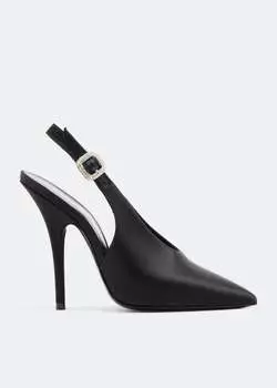 Туфли SAINT LAURENT Yasmeen slingback pumps, черный