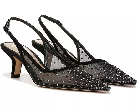 Туфли Sam Edelman Bianka Sling Mesh, цвет Black Glitz Mesh