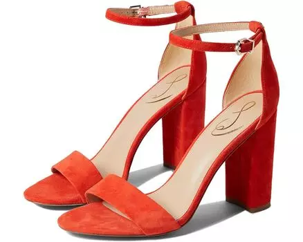 Туфли Sam Edelman Yaro Ankle Strap Sandal Heel, цвет Bright Poppy