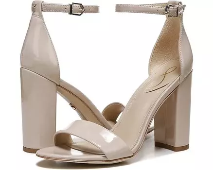 Туфли Sam Edelman Yaro Ankle Strap Sandal Heel, цвет Chai Latte Patent
