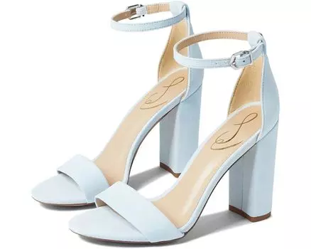 Туфли Sam Edelman Yaro Ankle Strap Sandal Heel, цвет Riviera Blue Suede