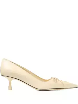 Туфли Scarlett 50 мм со шнуровкой и острым носком JIMMY CHOO, нейтральный