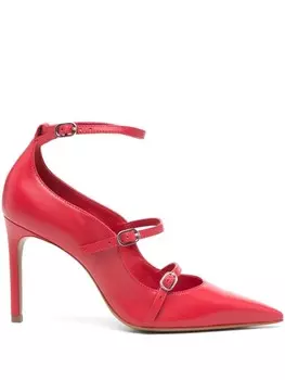 Туфли Schutz 95 мм из кожи, красный