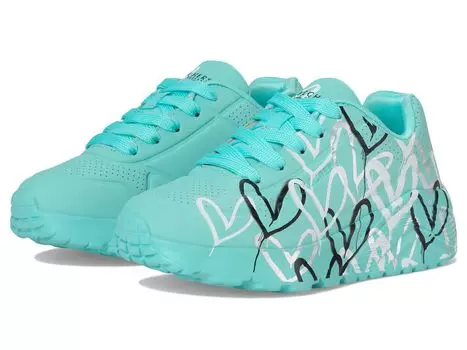 Туфли SKECHERS KIDS Uno Lite - Metallic Love 314067L, цвет Turquoise/Multi