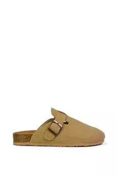 Туфли-слайдеры из пробковой подошвы 'Claudia' на плоской подошве XY London, бежевый
