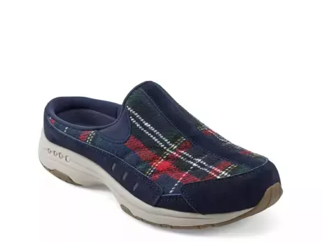 Туфли-слипоны Easy Spirit Traveltime, темно-синие/многоцветная клетка