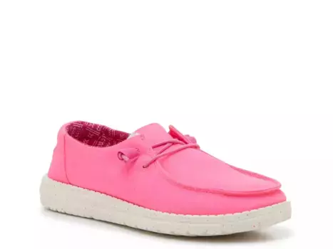 Туфли-слипоны HEYDUDE Wendy — женские, ярко-розовые