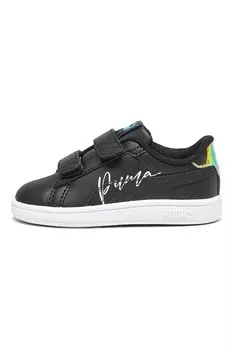 Туфли Smash 3 0 из экокожи на липучке Puma, черный