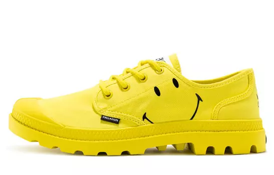 Туфли Smiley X Pampa Canvas унисекс с низким верхом, ярко-желтые Palladium