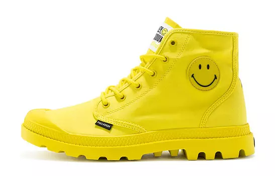Туфли Smiley X Pampa Canvas унисекс с высоким берцем, ярко-желтые Palladium