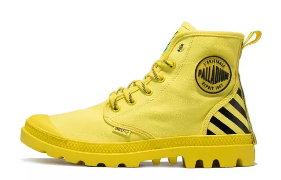 Туфли Smiley X Pampa Canvas унисекс с высоким берцем, желтые Palladium