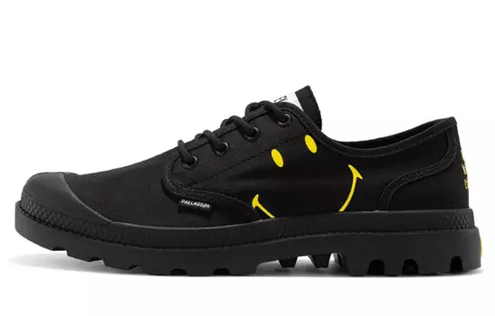 Туфли Smiley X Pampa Canvas унисекс с низким верхом черного цвета Palladium
