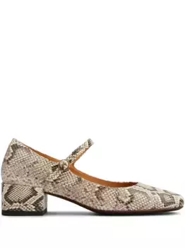 Туфли со змеиным принтом TOD'S, нейтральный