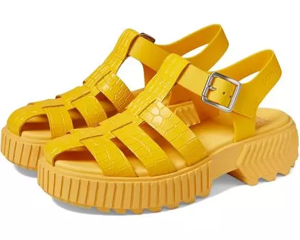 Туфли SOREL ONA Streetworks Fisherman Mid Sandal, цвет Yellow Ray/Pilsner