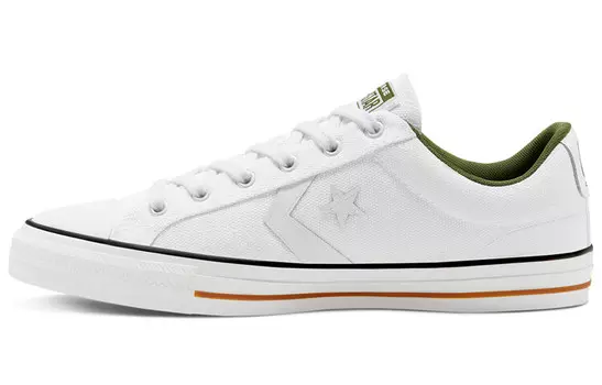 Туфли Star Player 76 Canvas унисекс с низким верхом белого цвета Converse