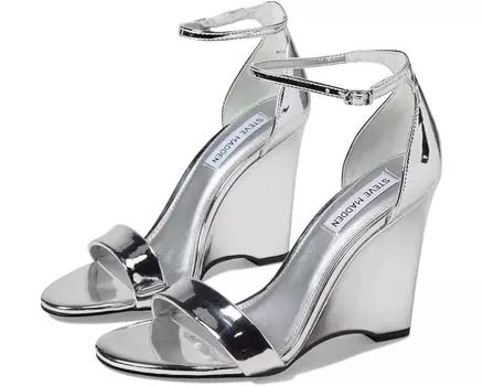 Туфли Steve Madden Mallor Wedge Sandal, серебряный