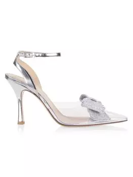 Туфли Stories Through Seasons с бантом и бриллиантами Nalebe, прозрачный