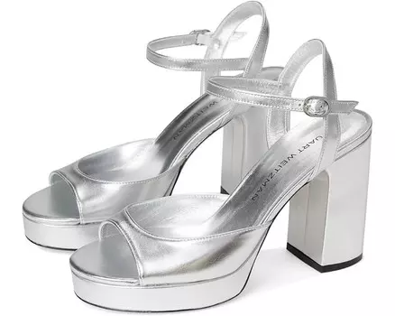 Туфли Stuart Weitzman Dayna Ii Platform, серебряный