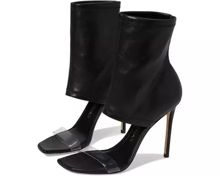 Туфли Stuart Weitzman Frontrow Stretch Bootie, цвет Black/Clear