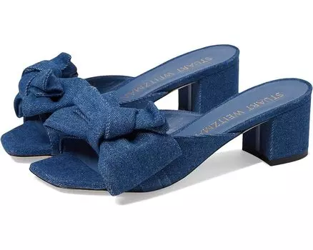 Туфли Stuart Weitzman Loveknot 50 Block Slide, цвет Indigo