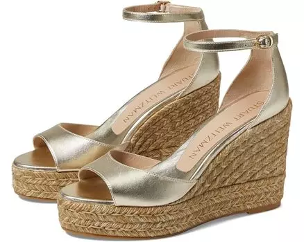 Туфли Stuart Weitzman Nudistcurve Espadrille Wedge, цвет Platino 1