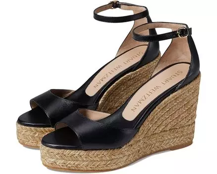 Туфли Stuart Weitzman Nudistcurve Espadrille Wedge, цвет Black 1