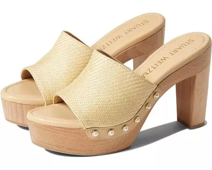 Туфли Stuart Weitzman Pearl Clog 85 Sandal, цвет Wheat