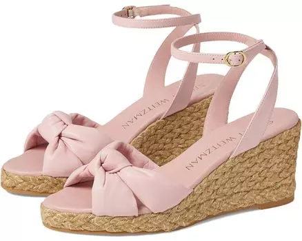 Туфли Stuart Weitzman Playa Espadrille Knot Wedge, цвет Ballet/Natural