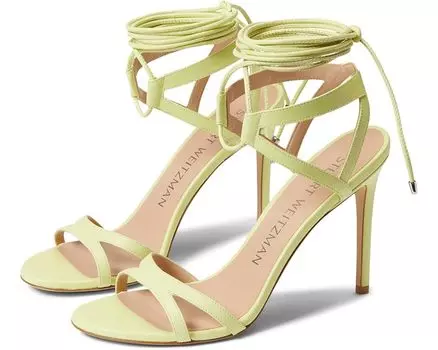 Туфли Stuart Weitzman Soiree 100 Lace-Up, цвет Electric Lime