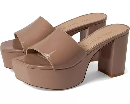 Туфли Stuart Weitzman Squarehigh Platform 95 Slide, цвет Fawn