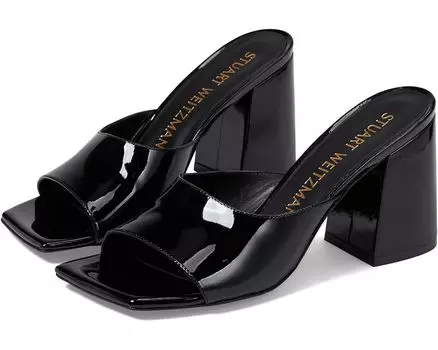 Туфли Stuart Weitzman Tia 85 Flareblock Slide, черный